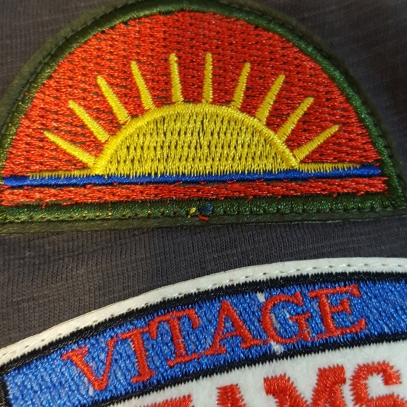 New Woman's Muscle T Shirt with real patches - - Picture 6 of 8